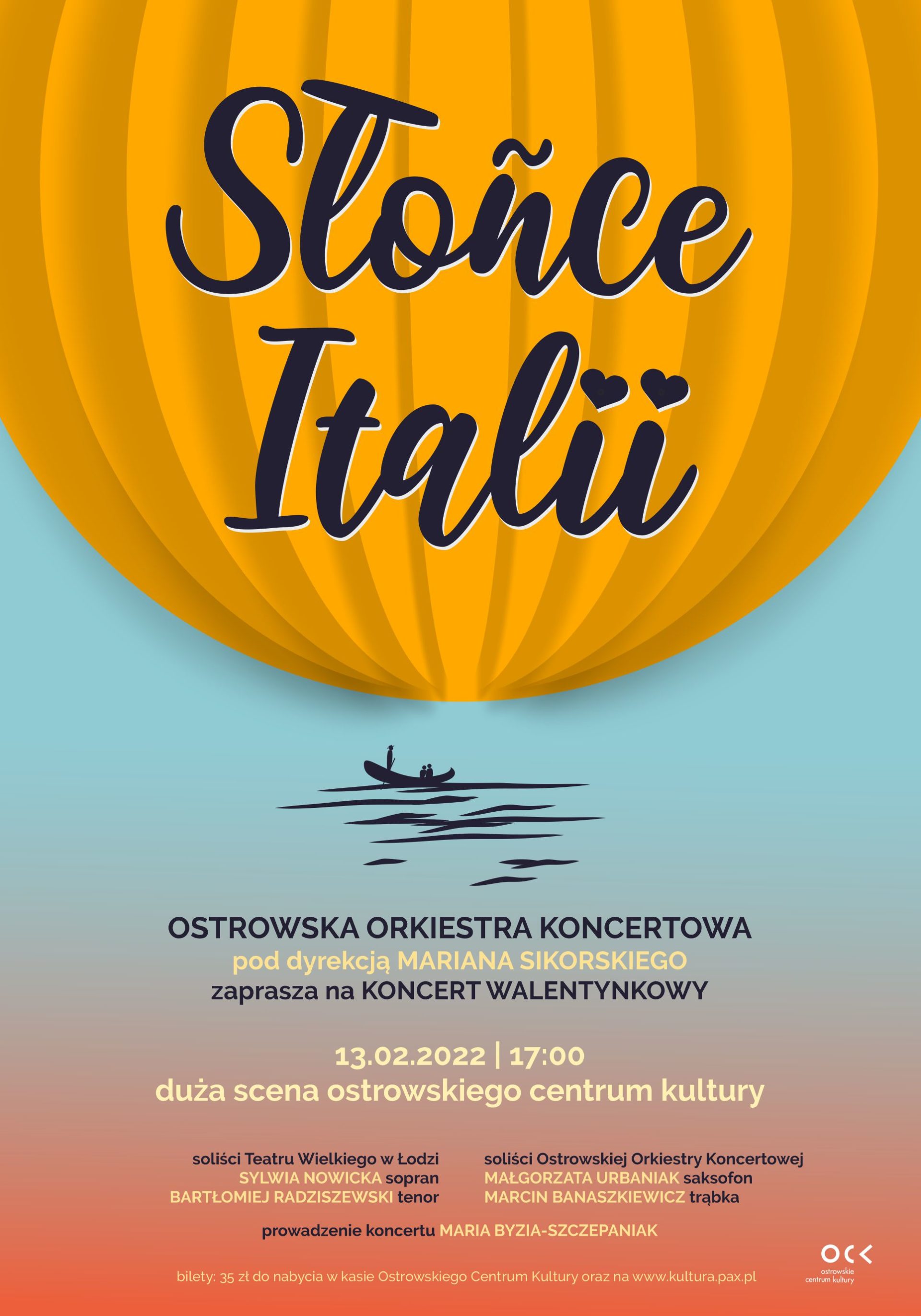 Ostrowska Orkiestra Koncertowa | Słońce Italii | koncert walentynkowy