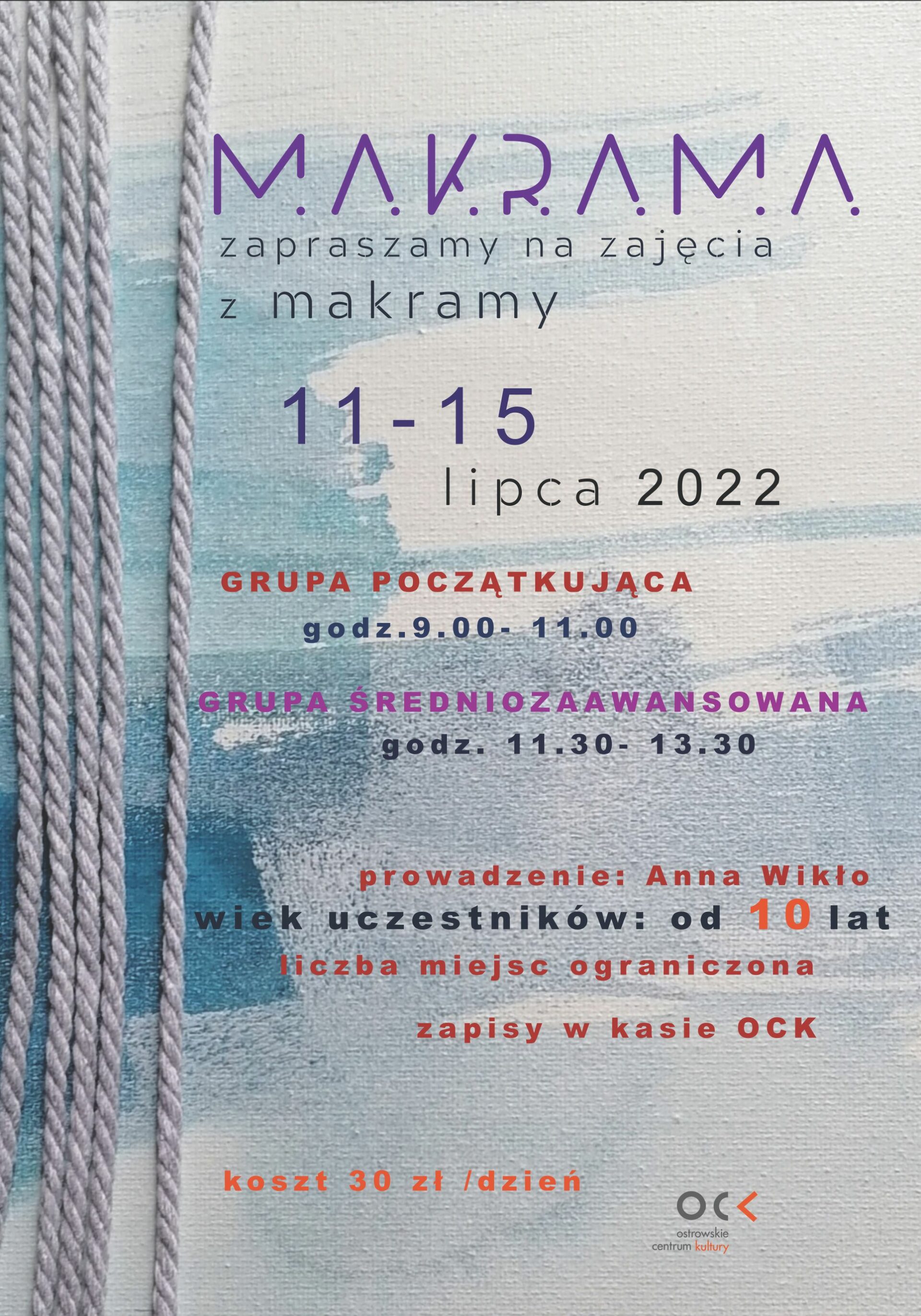 Warsztaty letnie – MAKRAMA