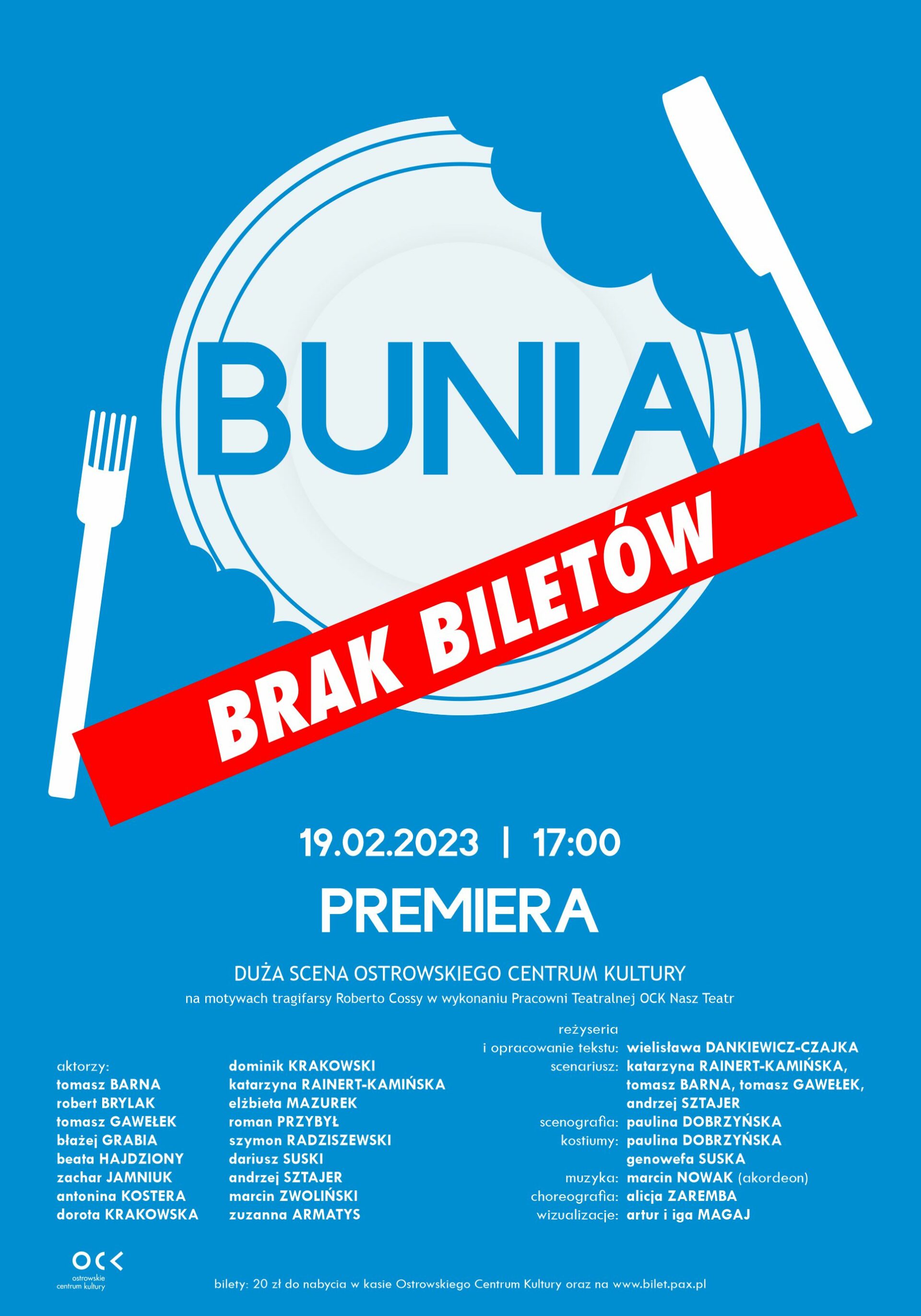 Pracownia teatralna OCK NASZ TEATR | PREMIERA | BUNIA