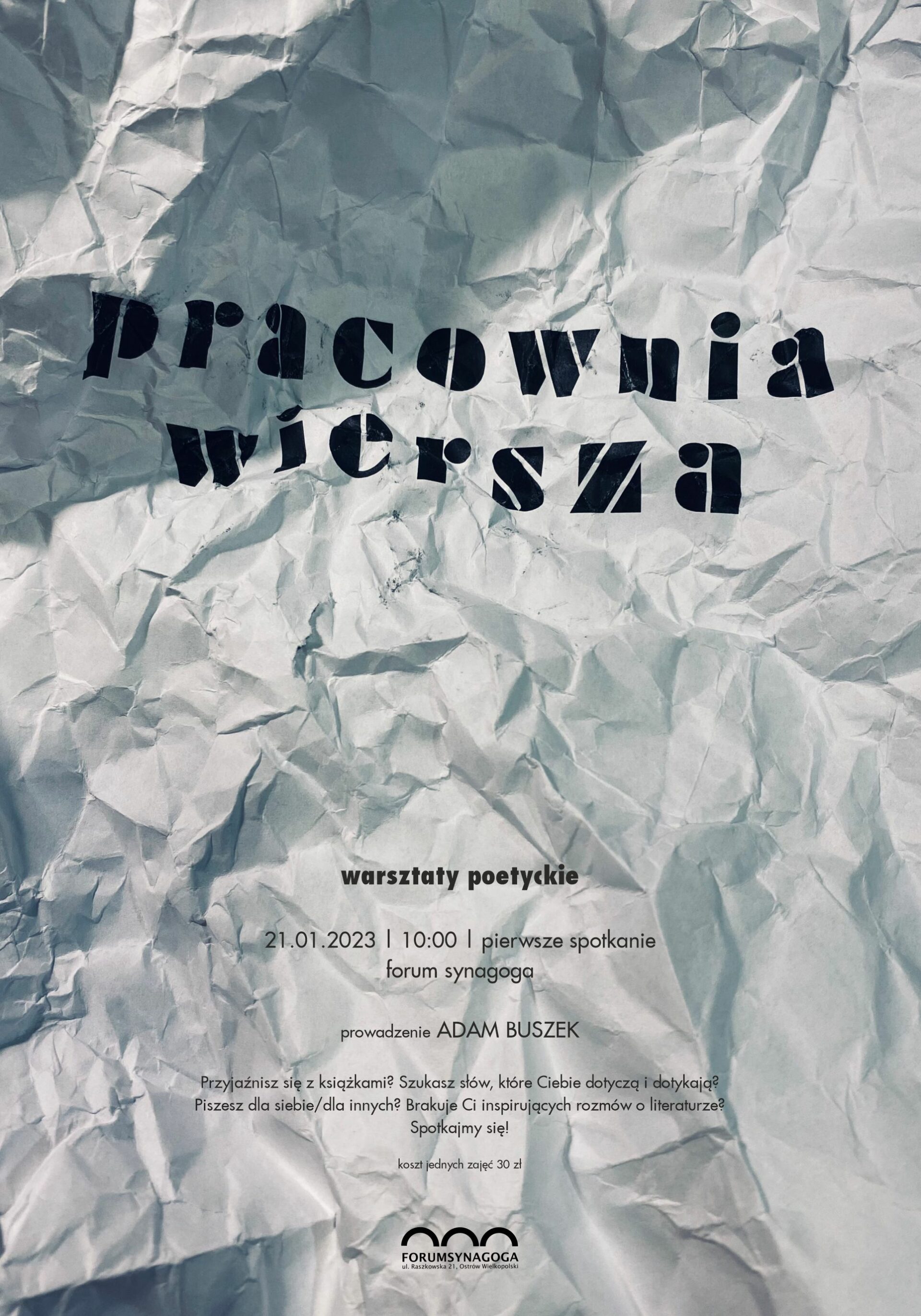 PRACOWNIA WIERSZA | warsztaty