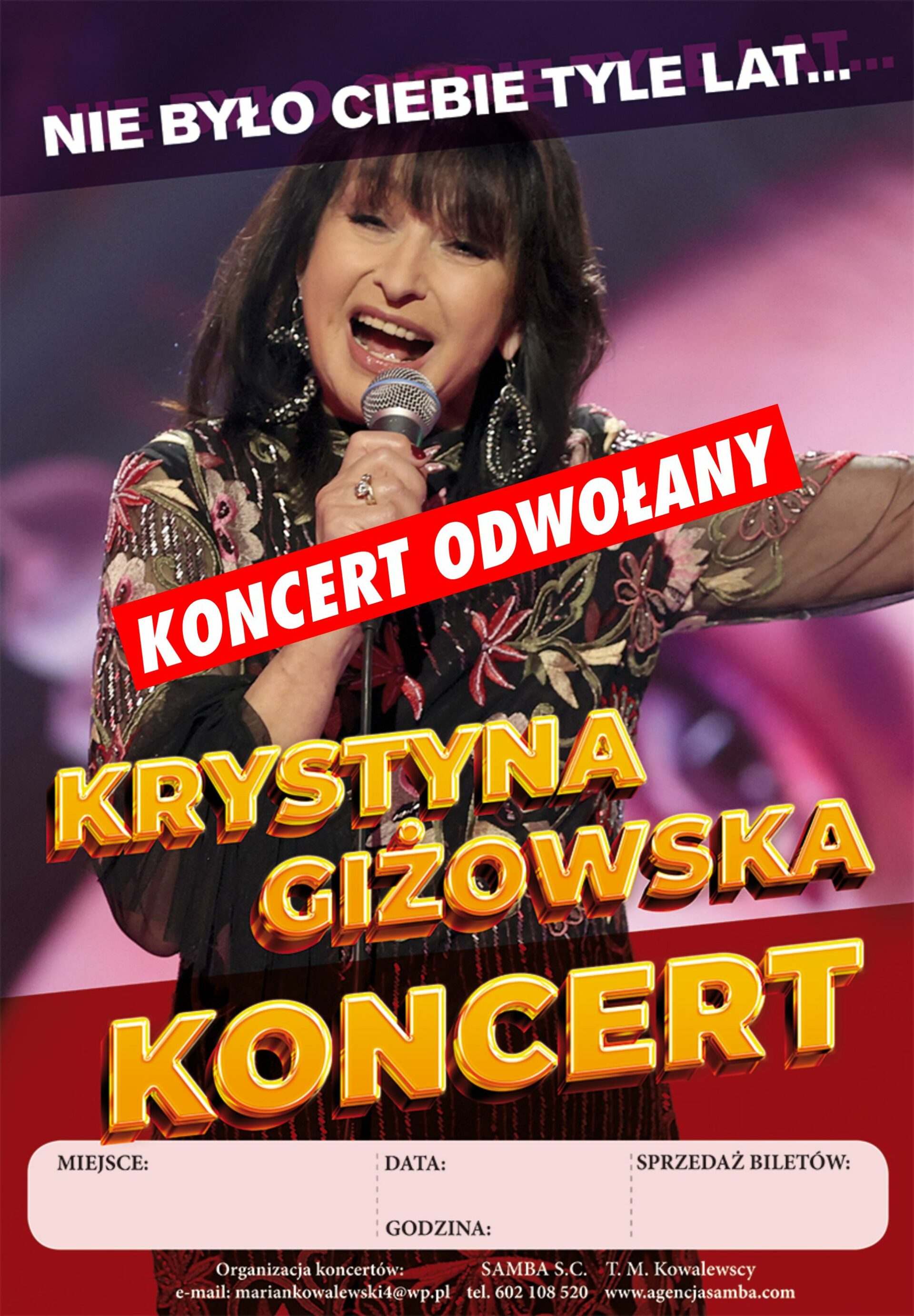KRYSTYNA GIŻOWSKA | KONCERT ODWOŁANY