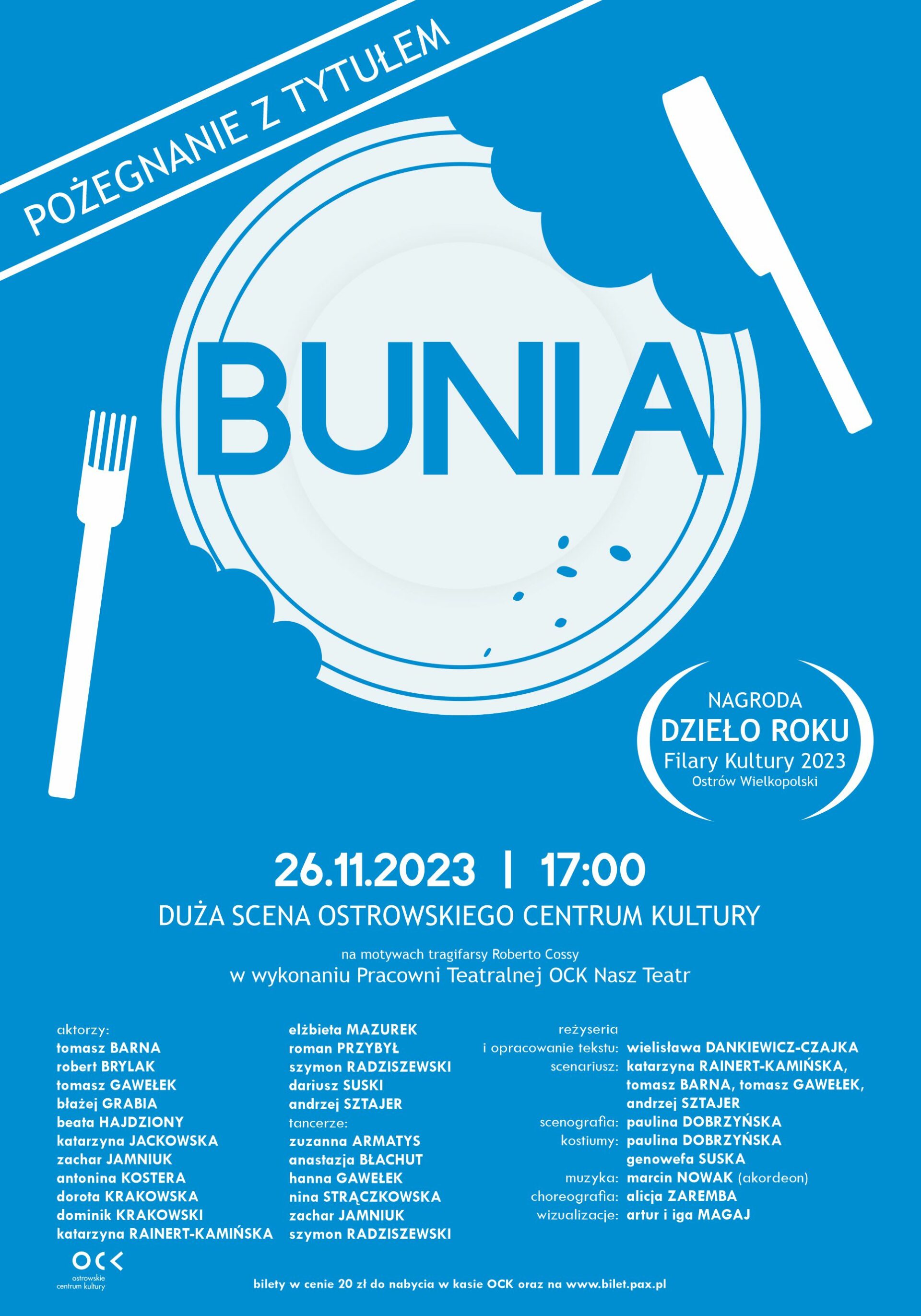 Pracownia teatralna OCK NASZ TEATR | BUNIA | pożegnanie z tytułem